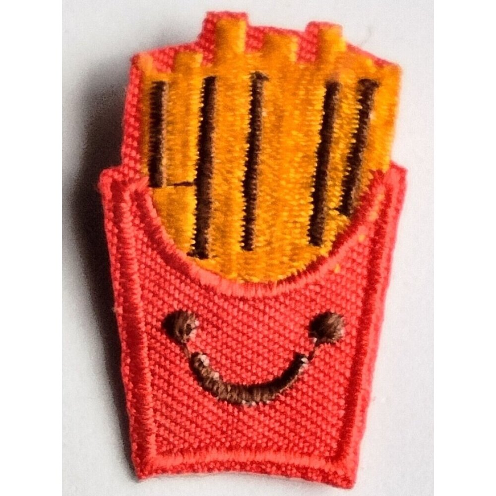 French Fries Pin Brooch Backpack Red Yellow